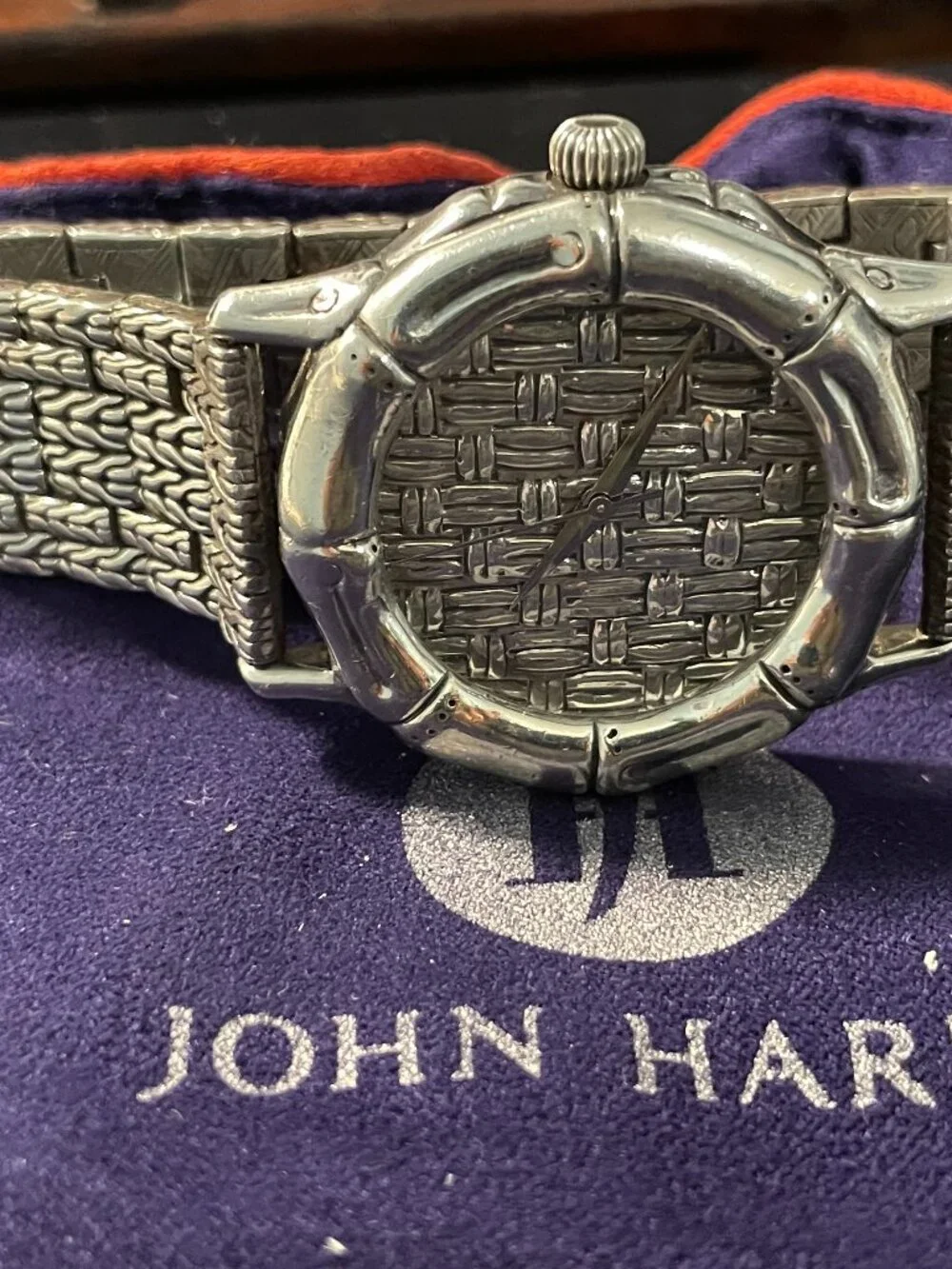 JOHN HARDY STERLING SILVER WATCH DEPLOYMENT CLASP